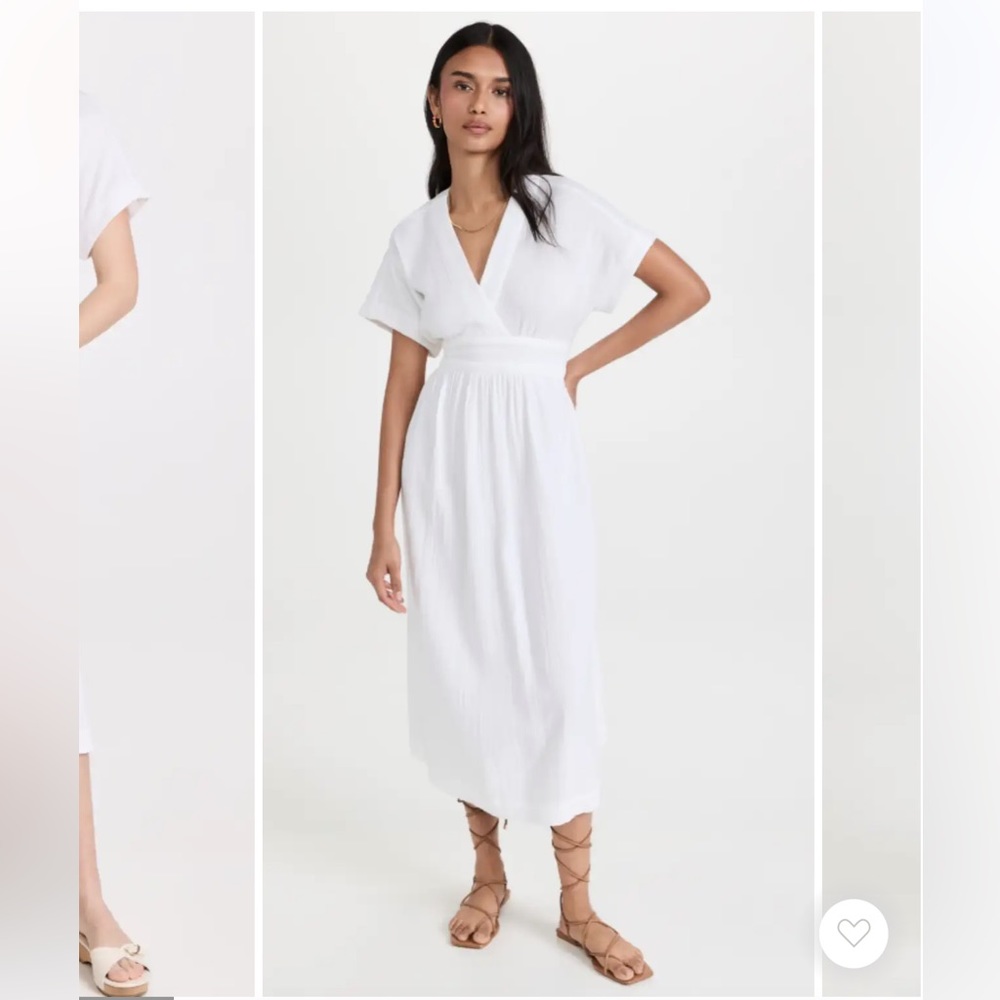 HATCH Carolina Maternity Dress in white size 1